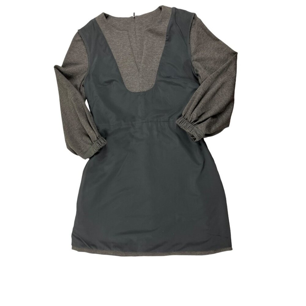 Tibi Mini Dress Charcoal Heather Gray 3/4 Sleeves Lined Size 4 Minimalist Chic - Picture 15 of 16